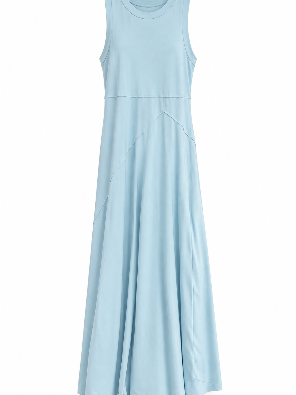 Sleeveless Light Blue Maxi Dress for Women